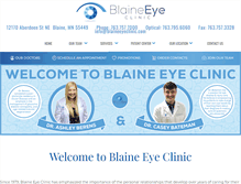 Tablet Screenshot of blaineeyeclinic.com